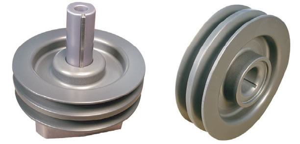 Dual groove crank pulley